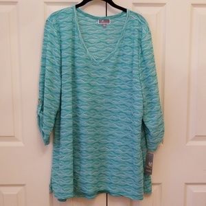 JM Collection Cafe length Sleeve top